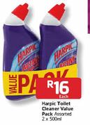  Harpic Toilet Cleaner Value Pack Assorted-2X500ml