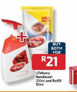 Lifebouy Handwash-200ml And Refill-180ml 