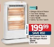 Pnp Counter Point 3 Bar Halogen Heater 1200W-Each