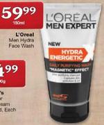 L'Oreal Men Hydra Face Wash-150Ml