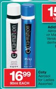 Coty Aerosol For Ladies Assorted-90ml Each