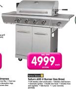 Terrace Leisure Saturn 600 4 Burner Gas Braai