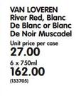 Van Loveren River Red, Blanc, De Blanc Or Blanc De Noir Muscadel-6 x 750ml