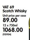 Vat 69 Scotch Whisky-12 x 750ml