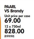 Paarl VS Brandy-12 x 750ml