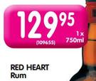 Red Heart Rum-1 x 750ml