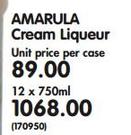 Amarula Cream Liqueur-12 x 750ml