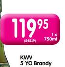 KWV 5 YO Brandy-1 x 750ml
