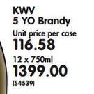 KWV 5 YO Brandy-12 x 750ml