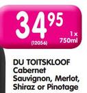 Du Toitskloof Cabernet Sauvignon, Merlot, Shiraz Or Pinotage-1 x 750ml