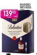 Ballantine's Scotch Whisky With 2 Glasses-1 x 750ml
