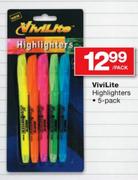 ViviLite 5-Pack Highlighters-Per Pack