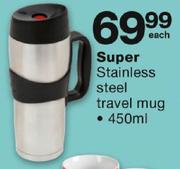 Super Stainless Steel Travel Mug-450ml Each