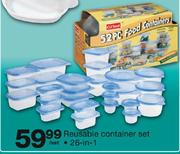 Reusable Container Set-26-In-1 Per Set