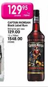   Captain Morgan Black Label Rum-1X750ml Each