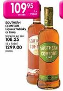 Southern Comfort Liqueur Whisky Or Lime-1X750ml Each
