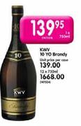 KWV 10 Yo Brandy-1X750ml Each