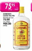  Gordon's London Dry Gin-1X750ml Each