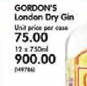  Gordon's London Dry Gin-12X750ml