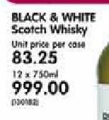 Black & White Scotch Whisky-12X750ml