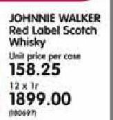 Johnnie Walker Red Label Scotch Whisky-12X1Ltr 