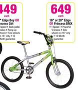 Backtrail 16" Or 20" Edge Or Princess BMX-Each