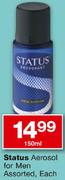 Status Aerosol For Men-150ml Each