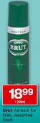 Brut Aerosol For Men-120ml Each