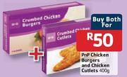 PnP Chicken Burgers and Chicken Cutlets 400gm