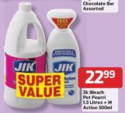 Jik Bleach Pot Pourri 1.5 Ltr + M Action 500ml