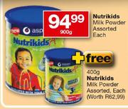 Nutrikids Milk Powder Assorted-900g Each