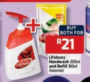Lifebuoy Handwash-200ml And Refill-180ml