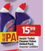 Harpic Toilet Cleaner Value Added Pack Assorted-2X500ml Each