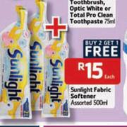 Sunlight Fabric Softener Assorted-500ml Each