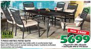 H&H Collection 7 Piece Metro Patio Suite