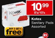 Kotex Sanitary Pads-8's/10's