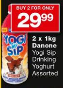 Danone Yogi Sip Drinking Yoghurt-2 x 1kg