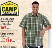 Camp Master Mens Short Sleeve Shirts Each