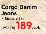 Camp Master Cargo Denim Jeans Each
