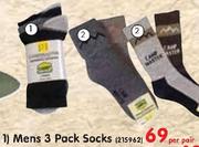 Camp Master Mens 3 Pack Socks-Per Pack
