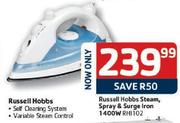 Russell Hobbs Steam, Spray & Surge Iron 1400W(RHI102)