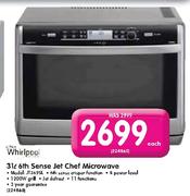 Whirlpool 31L 6th Sense Jet Chef Microwave(JT369SL)-Each
