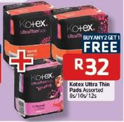Kotex Ultra-Thin Pads Assorted-8's/10's/12's