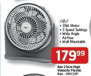 Aim 20cm-High Velocity Plastic Fan-AHV20P