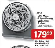 Aim 20cm High Velocity Plastic Fan-AHV20P