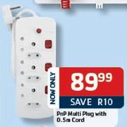 PnP Multi Plug With 0.5m Cord