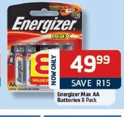 Energizer Max AA Batteries 8 Pack