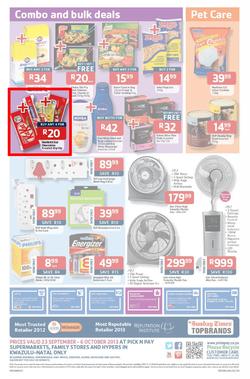Pick N Pay KZN : Summer Savings From SA's Favourite Supermarket*(23 Sep 6 Oct 2013), page 12