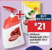 Lifebuoy Handwash-200ml & Refill Assorted-180ml 