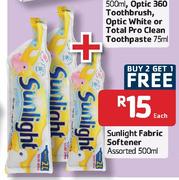 Sunlight Fabric Softener Assorted - 500ml Each